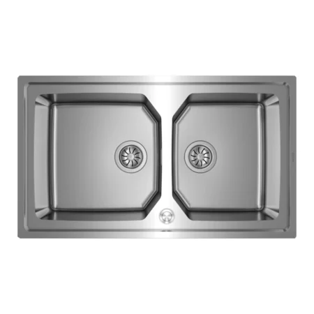 Teka Top/Flush stainless steel sink with two bowls and SilentSmart 115030024