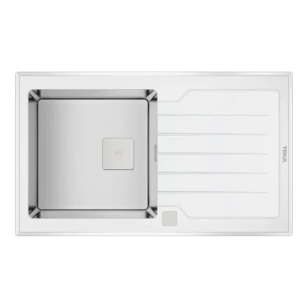 Teka Urban Colors Edition Inset Glass Sink with one bowl and one drainer 115100012