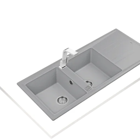 Teka Inset Tegranite Sink with two bowls and one drainer 115400008