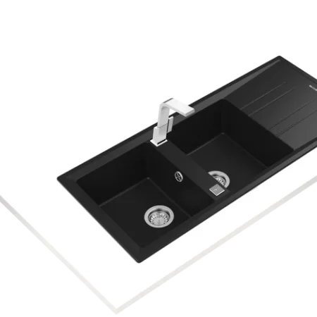 Teka Inset Tegranite Sink with two bowls and one drainer