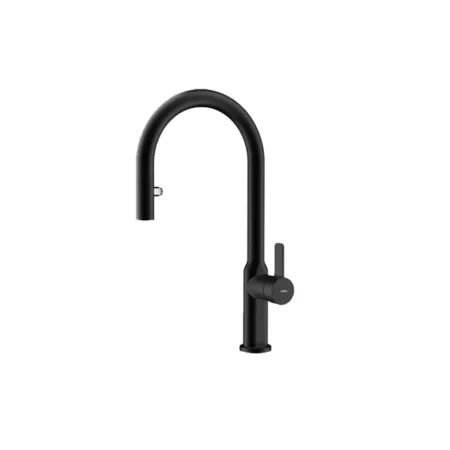 Teka Single lever kitchen tap with hidden pull-out and oval body
