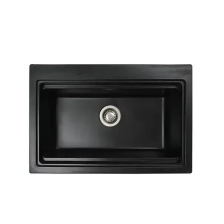 Granite Kitchen Sink Single Bowl Metallic Black | Faucini