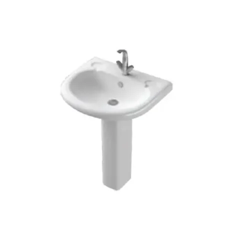 Polo Wash Basin With Full Pedestal Faucini