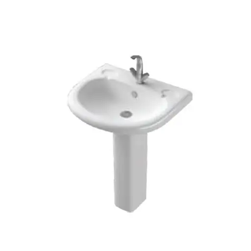 Polo Wash Basin With Full Pedestal Faucini