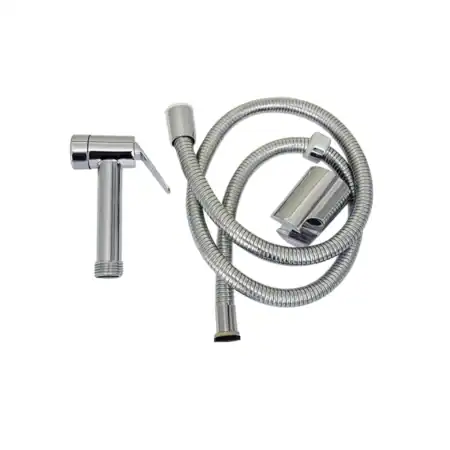 Faucini Brass Shattaf Chrome With Hose & wall Bracket