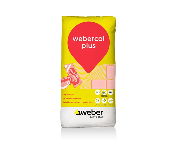 Weber webercol Plus – High-Performance Cementitious Tile Adhesive Grey (25 kg)