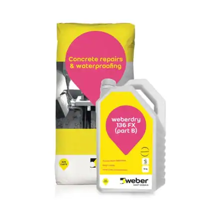 Weberdry 136 FX – Flexible Cement Based Latex Waterproofing Coating 22.5 kg