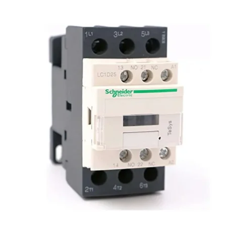 Schneider Contactor LC1D25M7 25A 3-Pole, 220V Coil, AC-3 Duty, Compact Frame